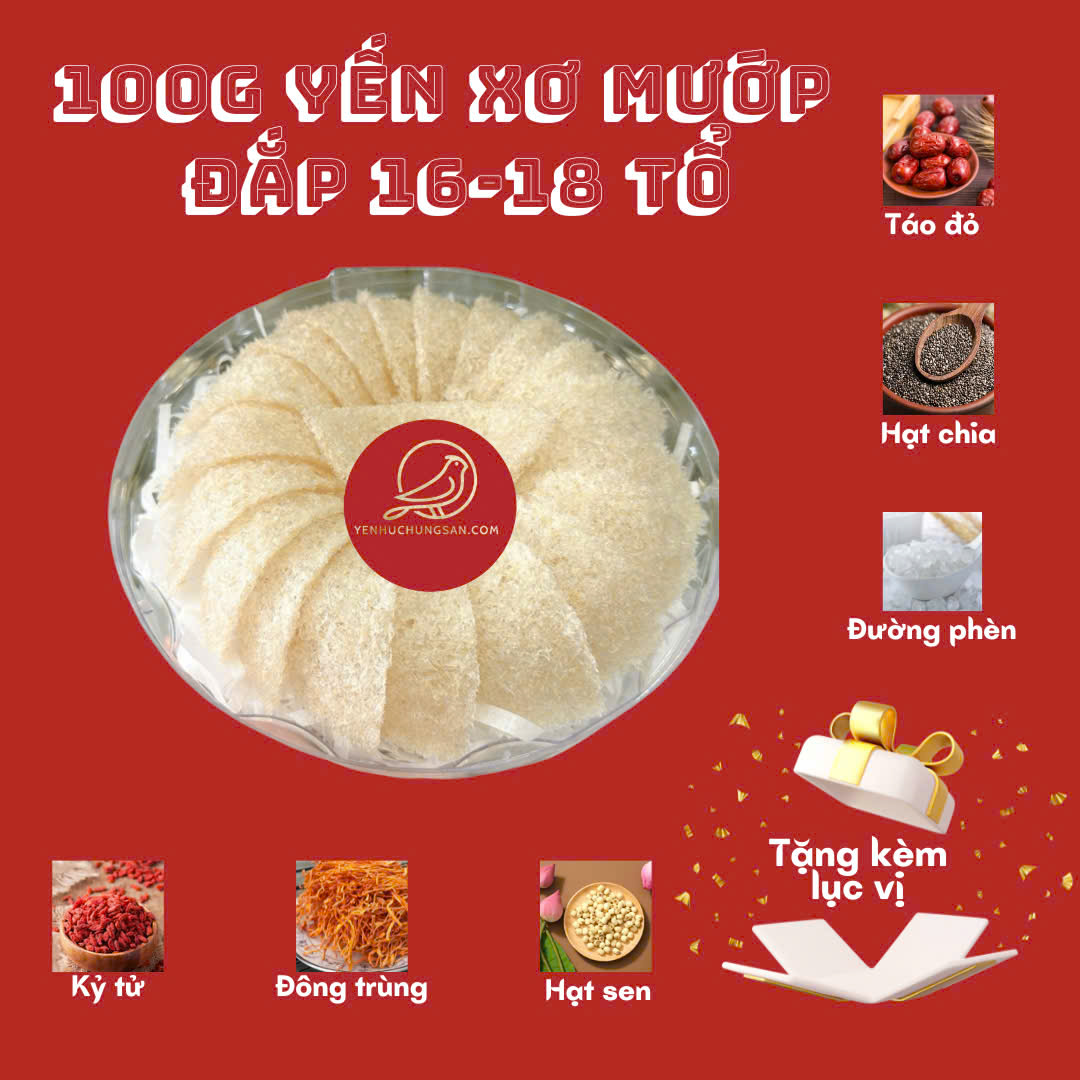 Yến xơ mướp đắp 16-18 tổ